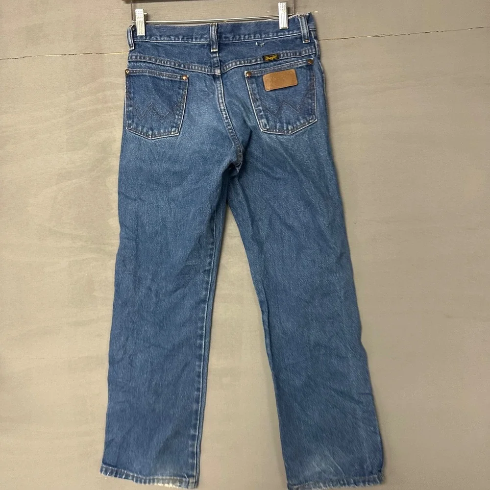 Wrangler‎ Cowboy Cut 13MWZBP Jeans Boys 14 Husky Medium Wash Straight Leg Denim